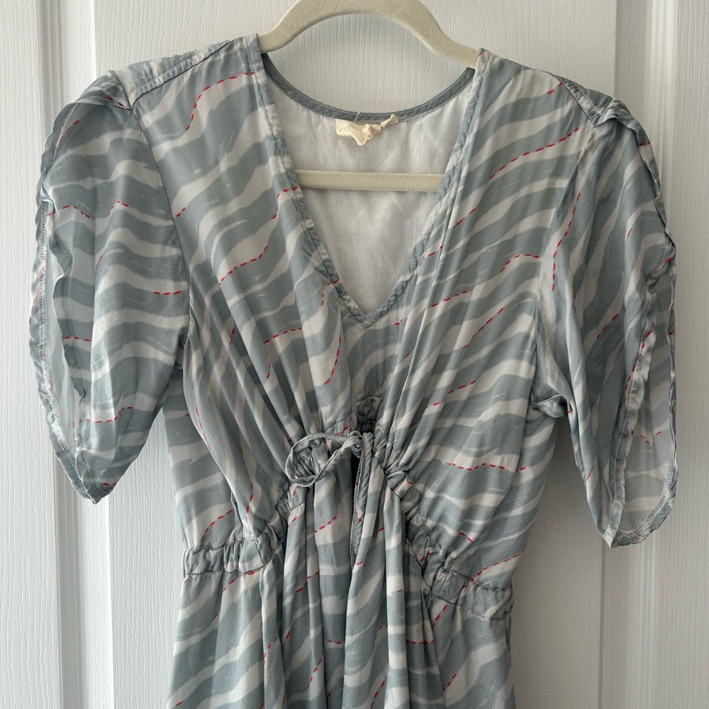 Reistor X Madewell “Bar to Beach” Blue and White Maxi Dress - Picture 4 of 8